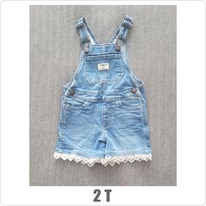 Blue short Overall for toddler girl 2T  Oshkosh